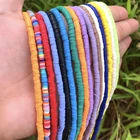 Бусины из полимерной глины для изготовления украшений вручную сделай сам, мягкие бусины с отверстием из богемной керамики для изящных браслетов, ожерелий, ювелирных изделий, 4 мм, 6 мм