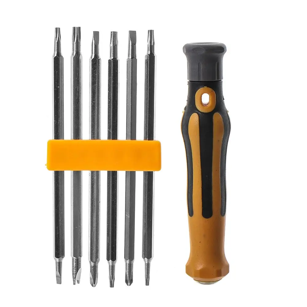 

6 шт./компл. Магнитная отвертка с защитой от вскрытия, шестигранная отвертка, плоская ручная отвертка, безопасная отвертка с защитой от вскры...