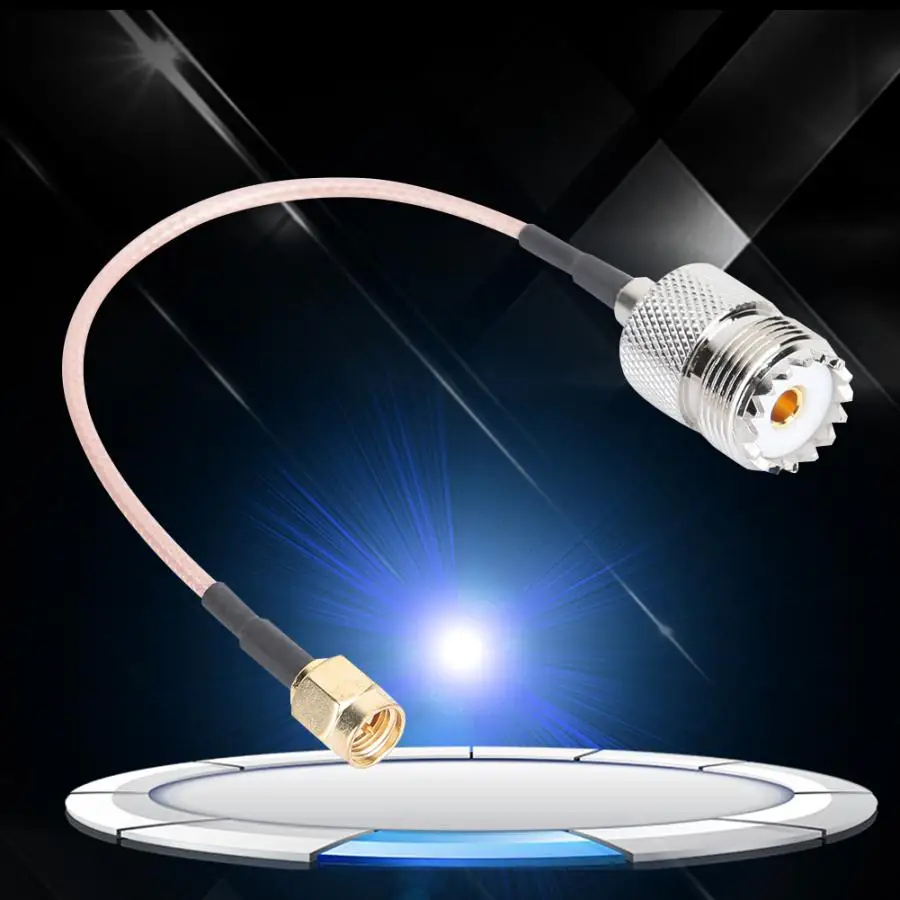 2 шт. гибкий Коаксиальный Кабель-адаптер с разъемом SMA Male на UHF SO-239 | Электроника