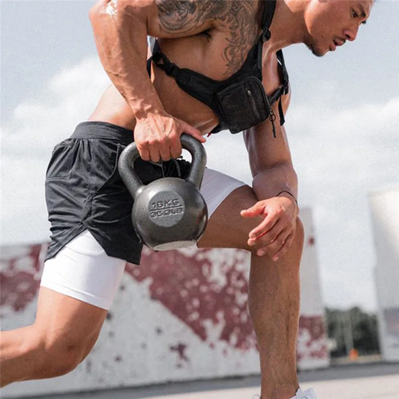 

2021 Summer Running Shorts Men 2 in 1 Sports Jogging Fitness Shorts Training Quick Dry Mens Gym Men Shorts Sport Gym Short Pants