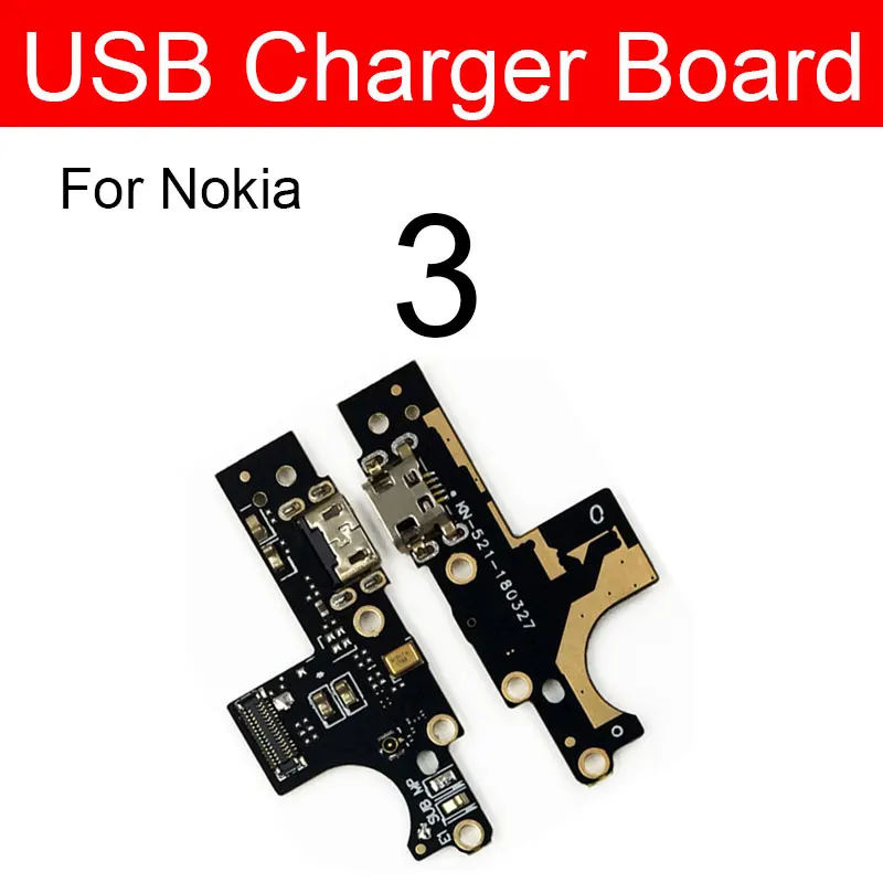 For Nokia 3 Charger USB Jack Board For Nokia 2 2.1 3 3.1 Plus 5 5.1 6 6.1 7 7.1 Plus 8 Charging USB Port Board Module Replacement Parts - Цвет: For Nokia 3