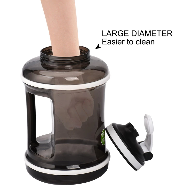 2.5L/85ozGym бутылка с высоким содержанием воды для без бисфенола шейкер протеина