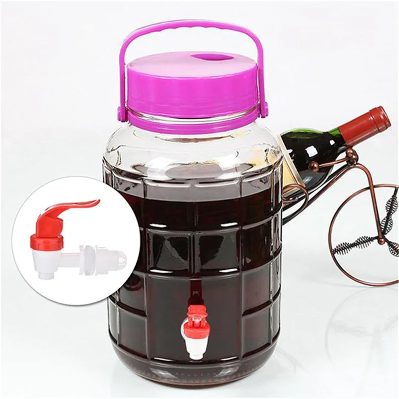 

1Pc Plastic Glass Wine Bottle Faucet Jar Barrel Water Tank Faucet With Filter Wine Valve Water Dispenser Switch Tap Bibcocks