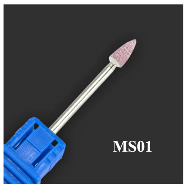 MS01 1 шт. фрезы для ногтей 3/3" профессиональные фрезы для обработки камня, Электрический Маникюрный аппарат, аксессуары, фрезы для ногтей, пилки для ногтей, инструменты для дизайна ногтей, MS01-10 - Цвет: MS01