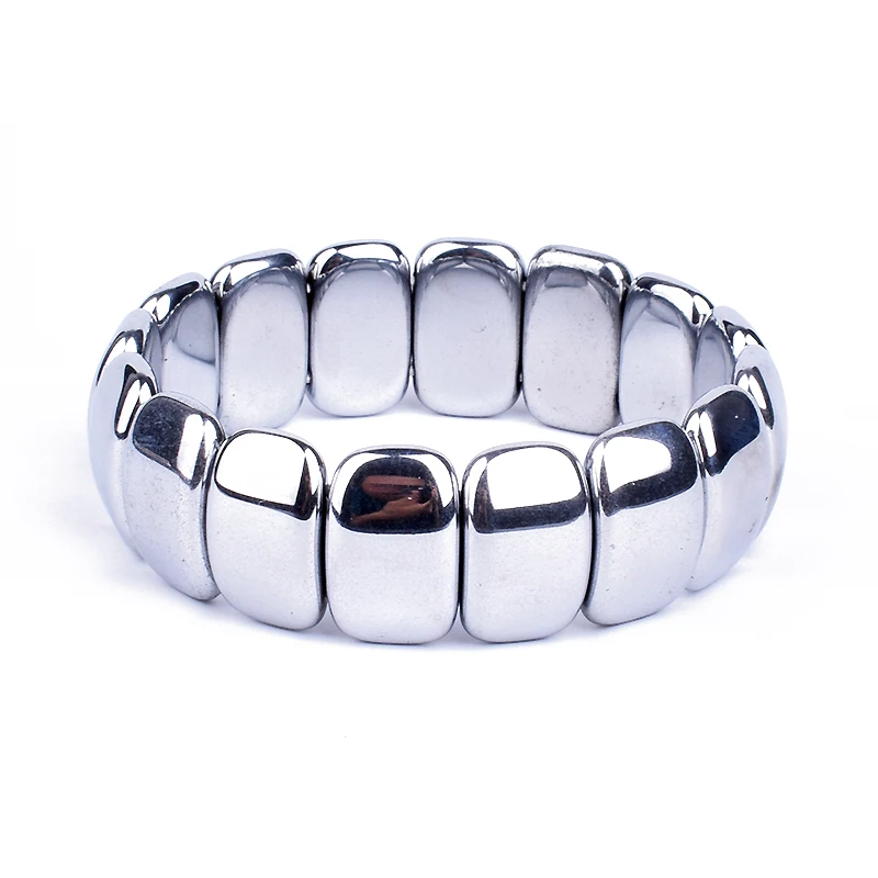 

Weight Loss No Magnetic Therapy Bracelet For Men Women Geometric Black Hematite Stone Beads Stretch Health Care Bracelet Jewelry