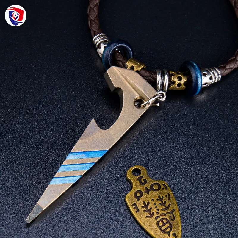 

EDC Titanium Alloy Knife Beads A Pendant Paracord Outdoor DIY Decorations Titanium Camping Gear Survival EDC Multifunction Tools