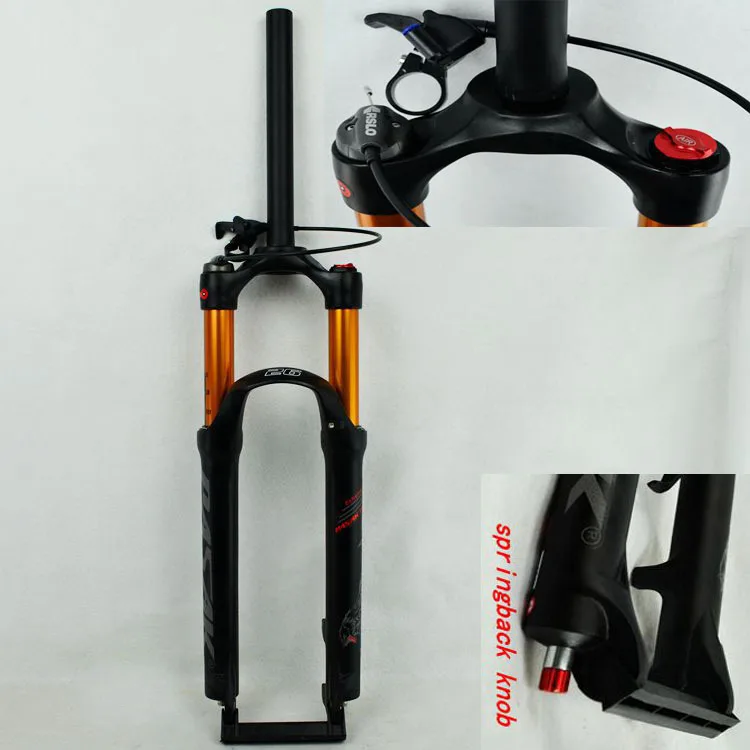 26RL Matte Spring Пневматическая вилка Pasak Mtb 2" 27,5" 2" Золотая трубка 1 1/8" подвесная линия для горного велосипеда с дистанционным управлением RL HL - Цвет: 26RL Matte Spring