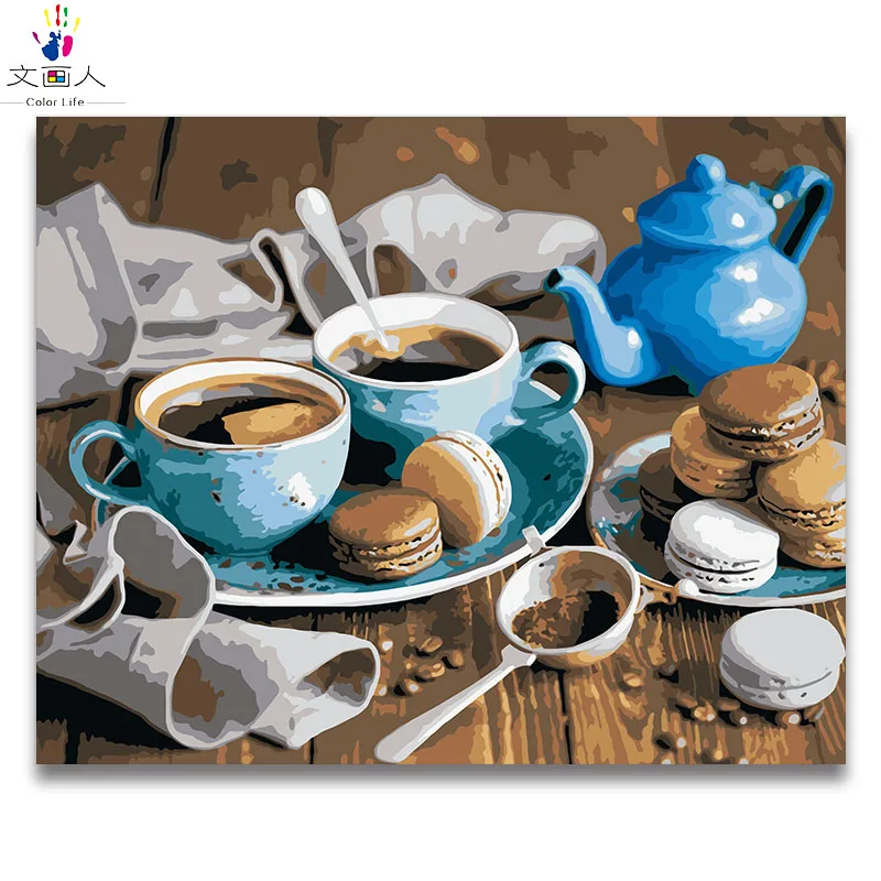 Abstract oil painting Dining table picture paintings by numbers Still life Draw on canvas in colors | Дом и сад