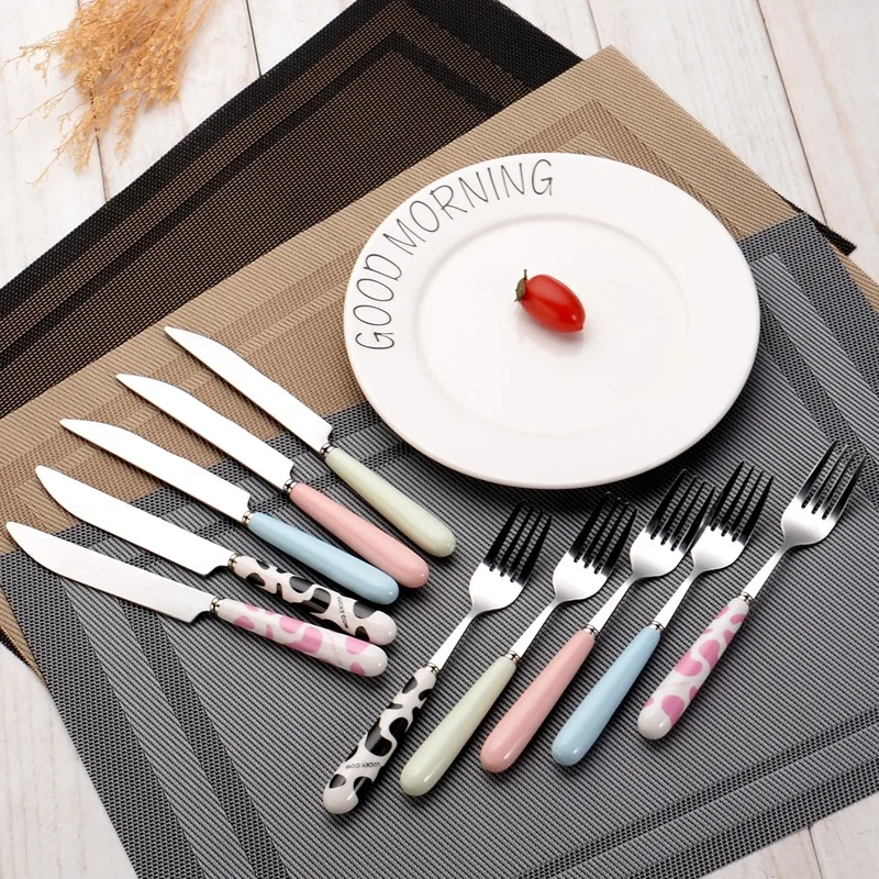 Набор простых столовых приборов из нержавеющей стали EC50CJ креативный переносной