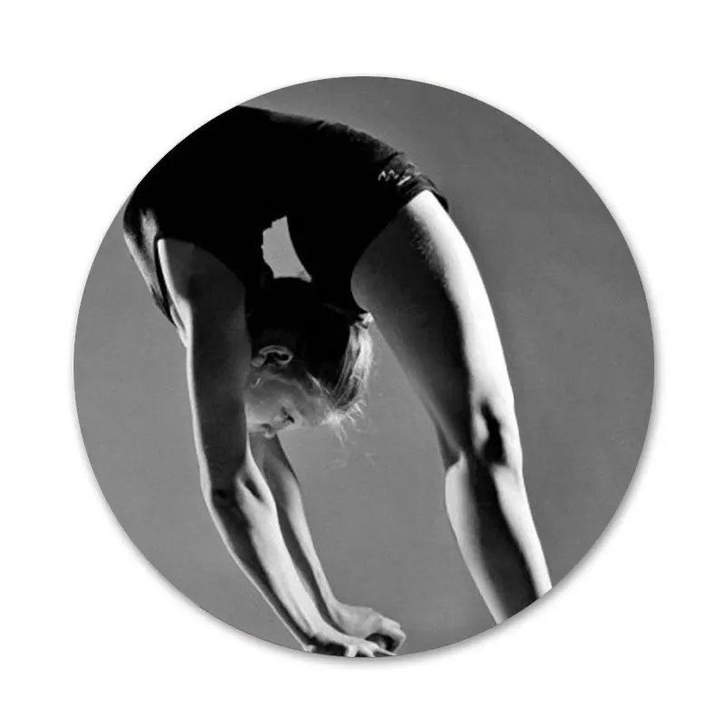 58mm gymnastics silhouette Icons Pins Badge Decoration Brooches Metal Badges For Backpack |