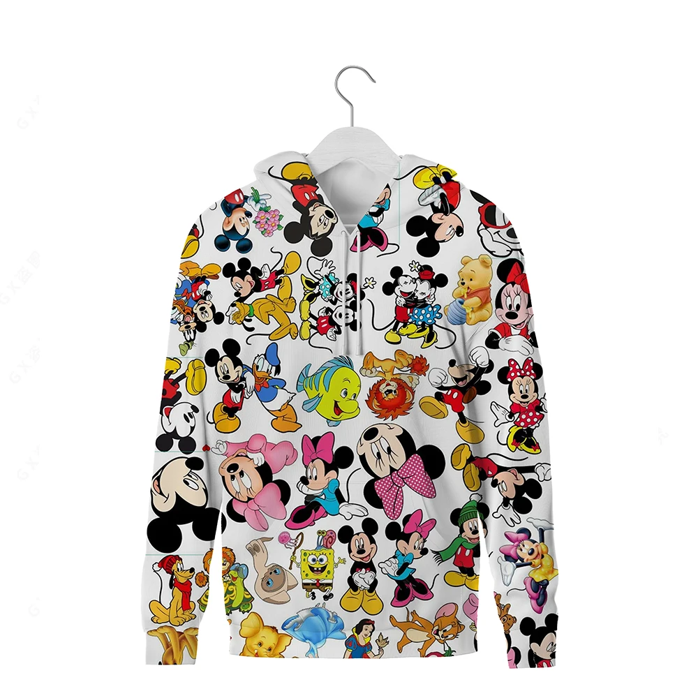 

Women's sweatshirt Disney Mickey 3D printing children's pullover cartoon anime spring men's oversized hoodie