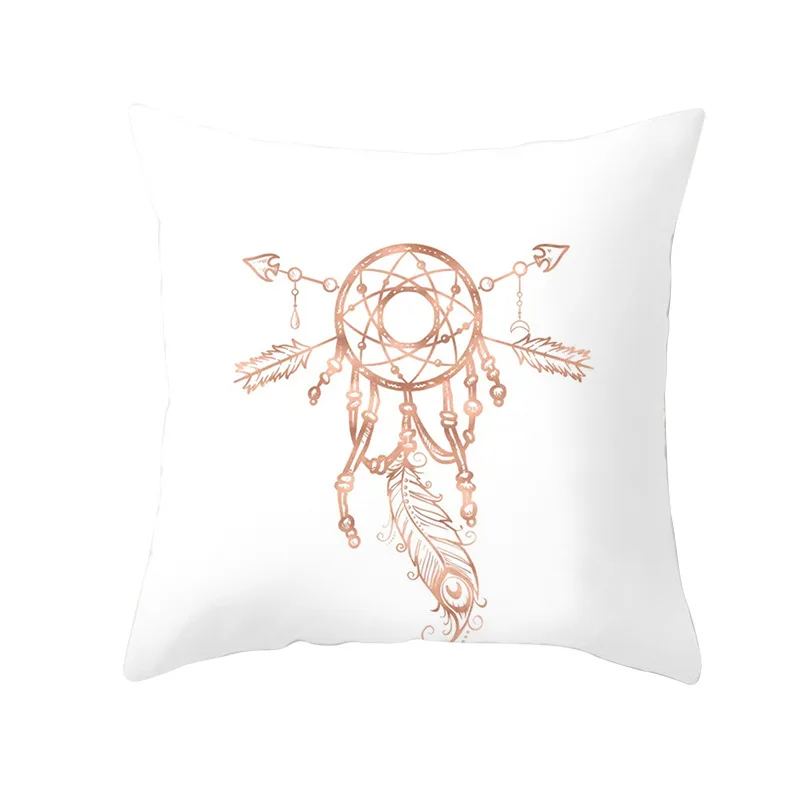 

2021 Amazon explosive furnishings Nordic ins wind pillowcase rose gold sofa cushion waist pillowcase wholesale