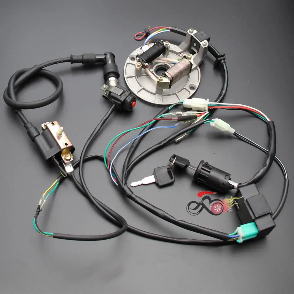 Электропроводка Kick Start катушка зажигания статора CDI Свеча 50 куб. См 70 110 125 для