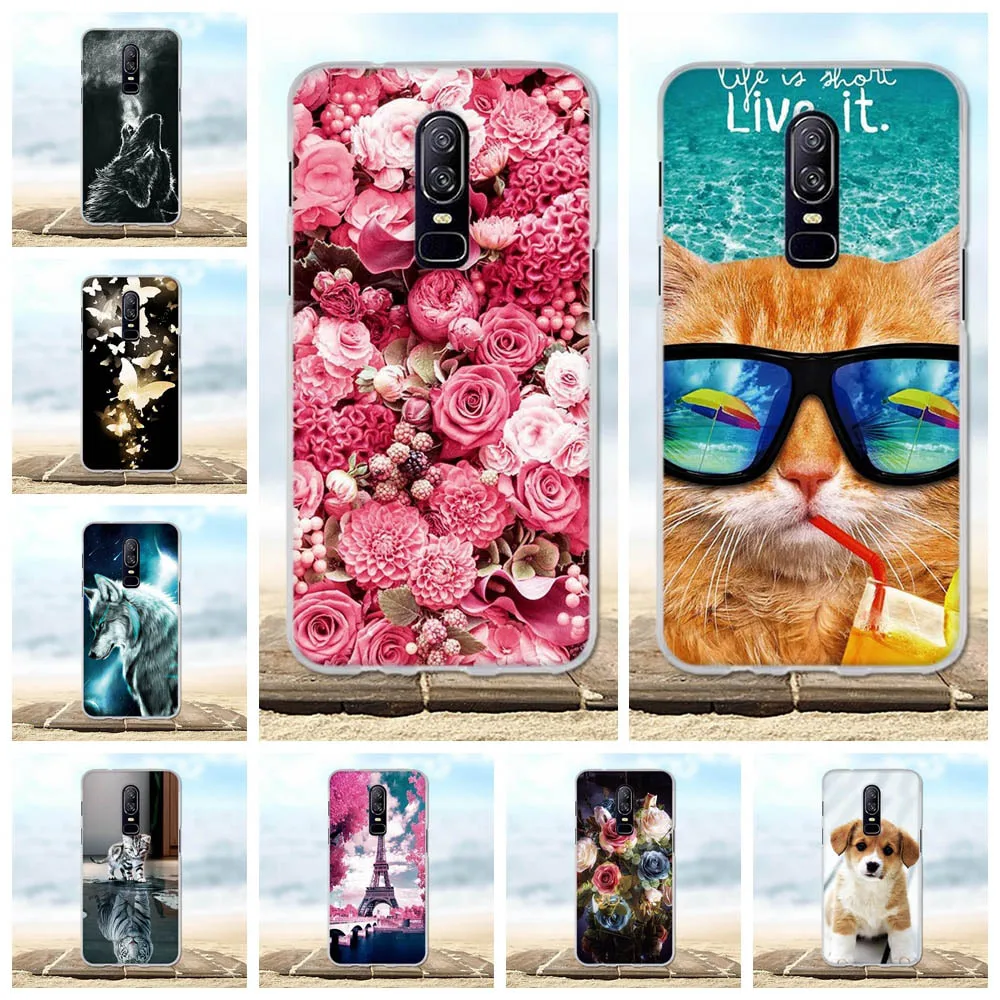 Чехол для Oneplus 6 защитный силиконовый чехол One Plus милый с 3D изображением животных 1