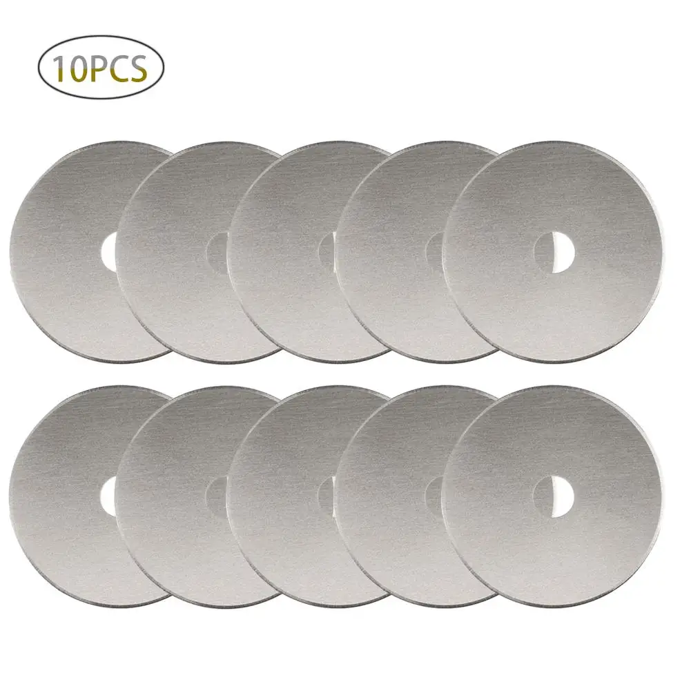 10PCS Rotary Cutter 45mm Sewing Sharp And Durable Trimmer Refill Blades For Fiskars Replace Blades For Quilting Scrapbooking