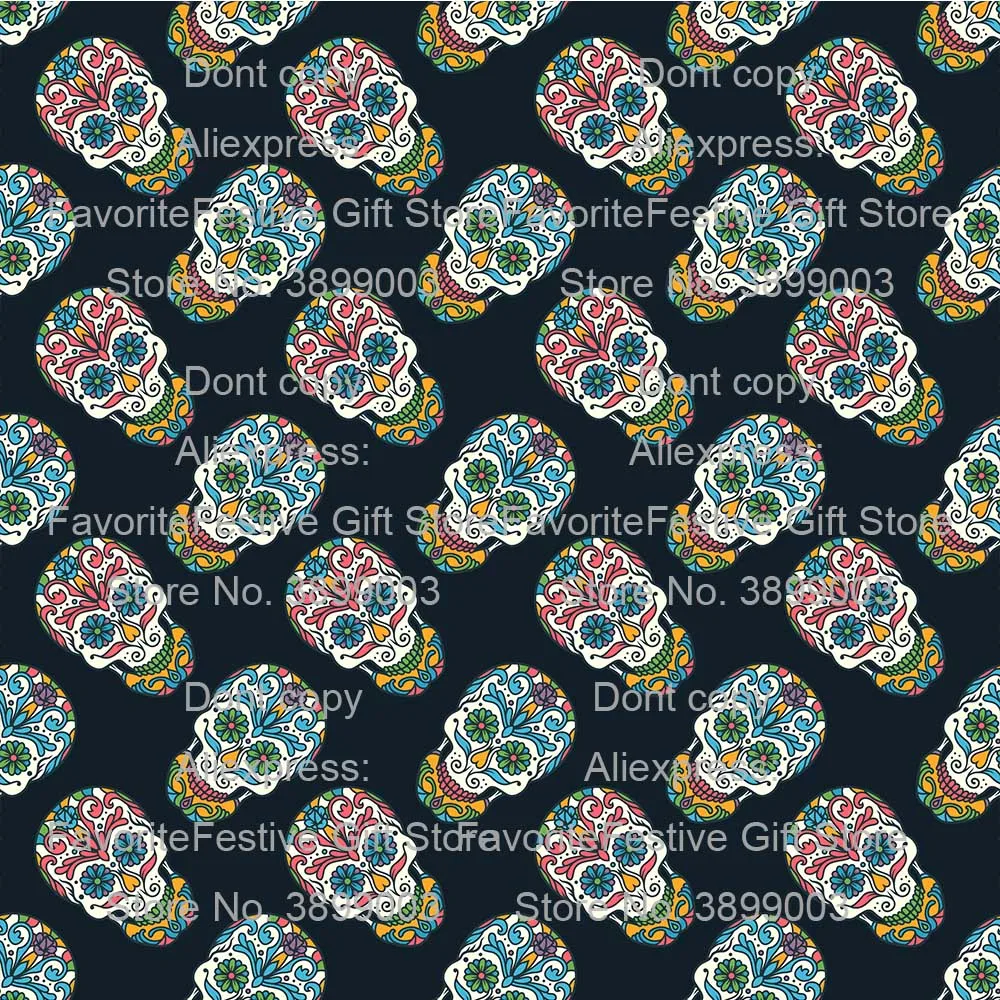 Цветочный Череп Серебряная блестящая Роза мультяшный коричневый пучок