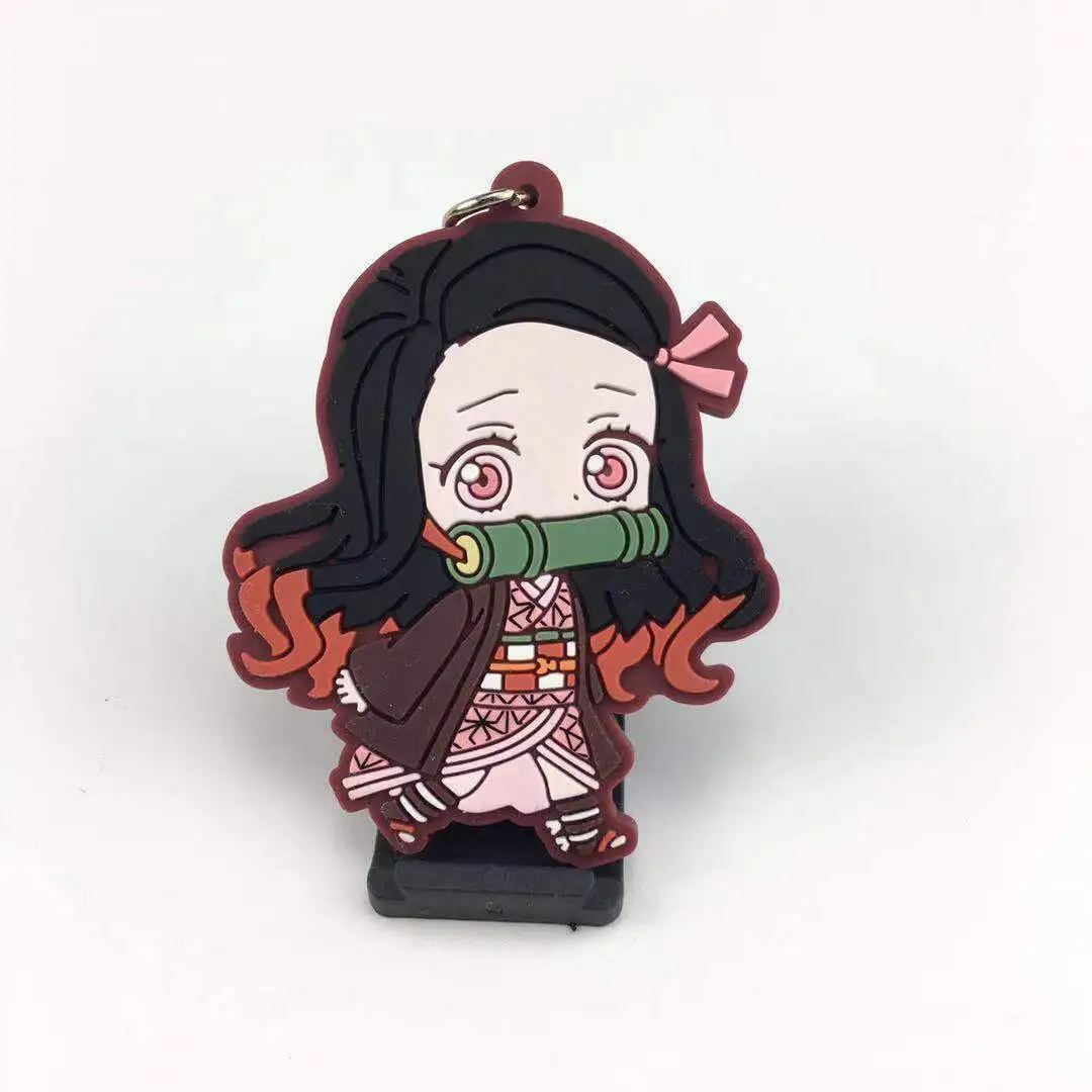 3 Аниме демон убийца Kimetsu no Yaiba резиновый брелок для ключей гоночные ремни Косплей - Цвет: 3