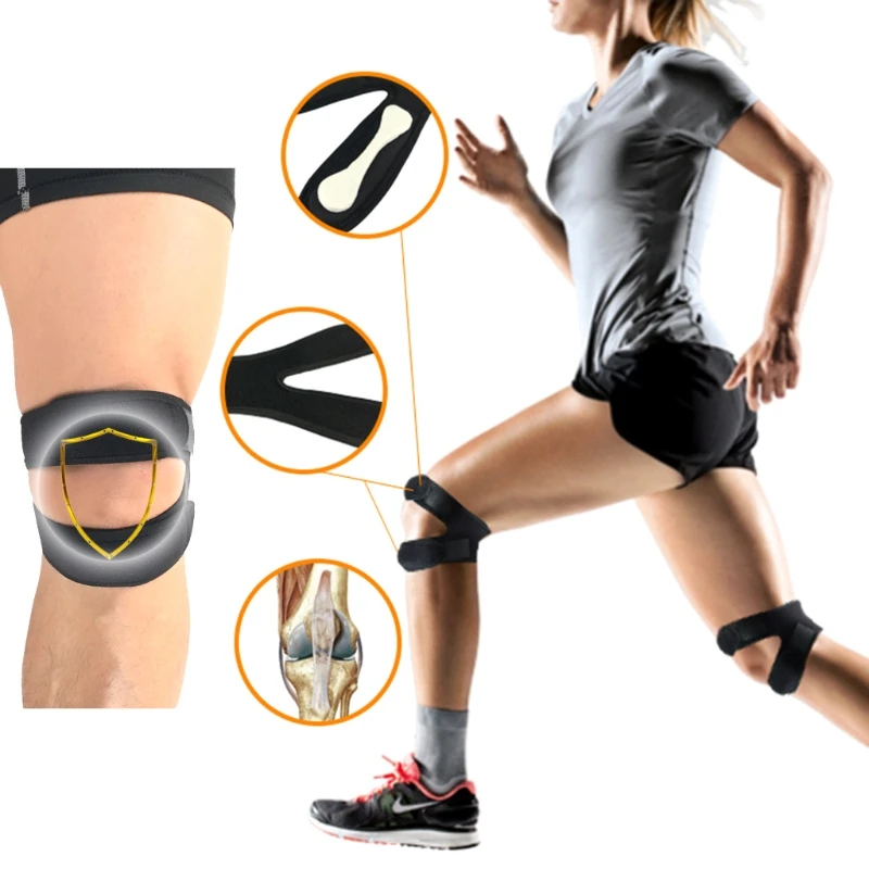 

Adjustable Knee Strap Guard Pad Belted Patella Stabilizer Sports Brace Support U2JD