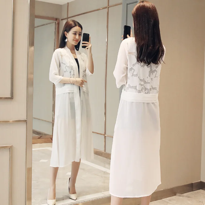 Летняя шифоновая кружевная Лоскутная Блузка 2020 женские топы с рукавом до локтя