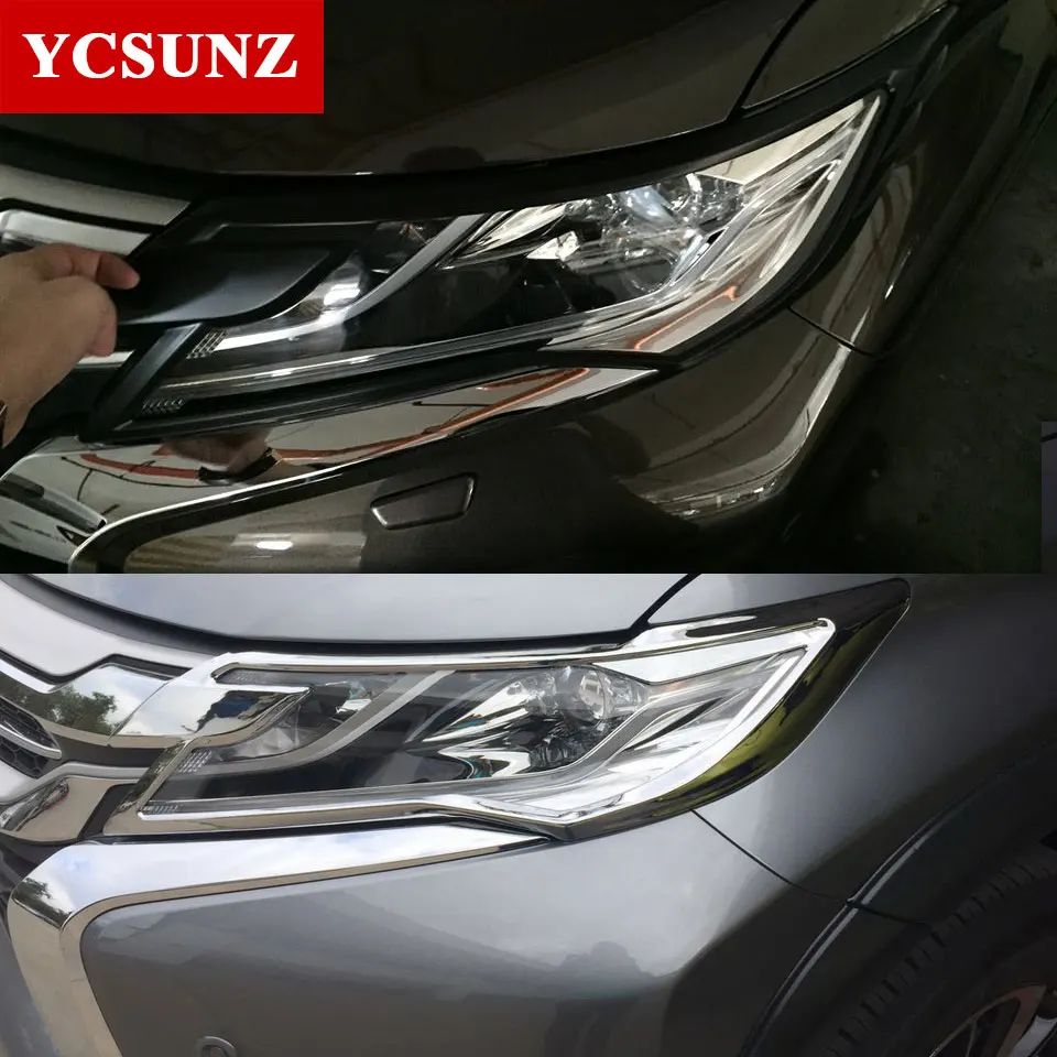2016 2019 аксессуары для Mitsubishi Pajero Крышка фар декоративная отделка Montero Спортивные