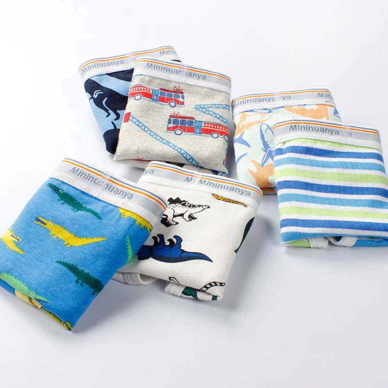 2-12years kids teen Boys Cotton Boxers Children Underwear For Panties Teenager panties briefs panty cartoon print | Мать и ребенок