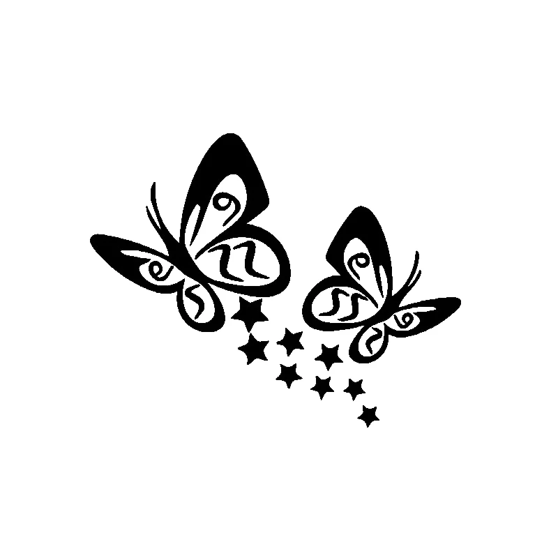 

14cm*11cm Butterfly and Stars Lovely Car Sticker Decal Laptop Motorcycles Auto Accessories Car Sticker