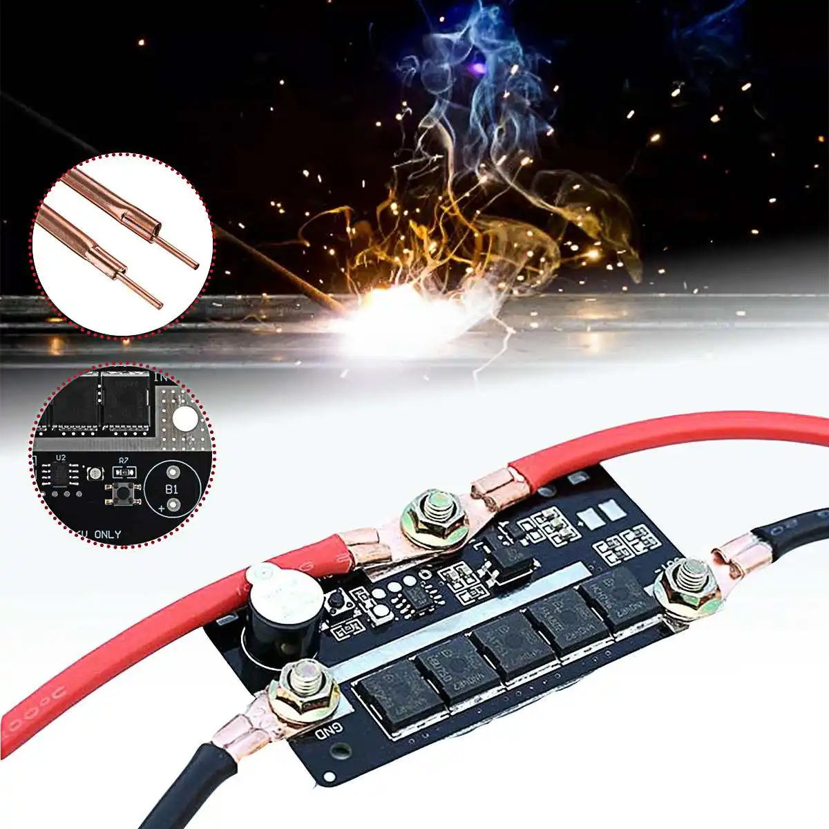 

DIY Portable 12V Spot Welding Machine PCB Circuit Board for 18650 26650 32650 Lithium Battery Spot Weld Mini Spot Welder