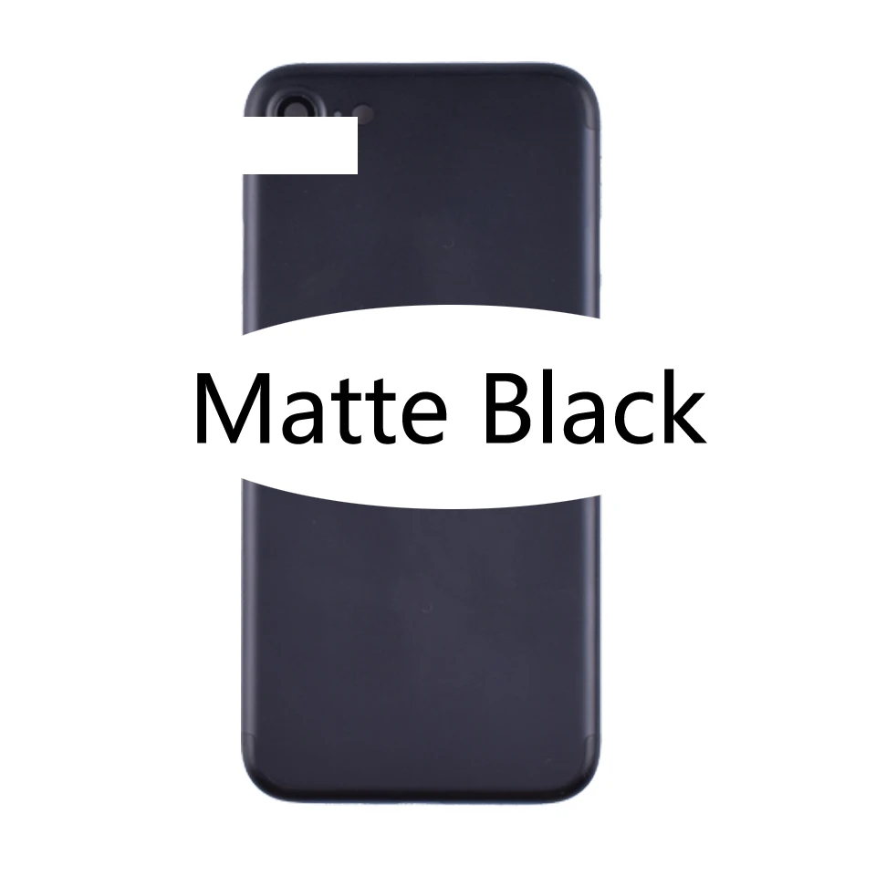 4," для 7 7G Coque Крышка батарейного отсека задняя крышка корпуса для iphone7 Корпус Шасси средняя рамка Корпус задний Чехол - Цвет: 7G-Matte Black