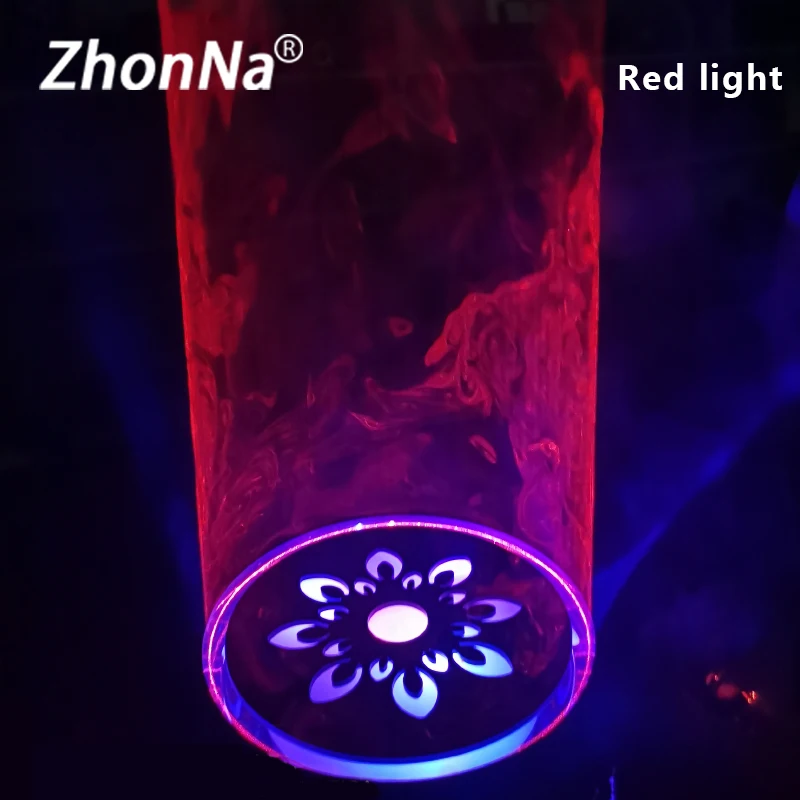 

RED Hookah Laser Light Bar Wine Liquor Round Luminous Base Arabic Hookah Accessories R/G/B Optional For Party KTV Club