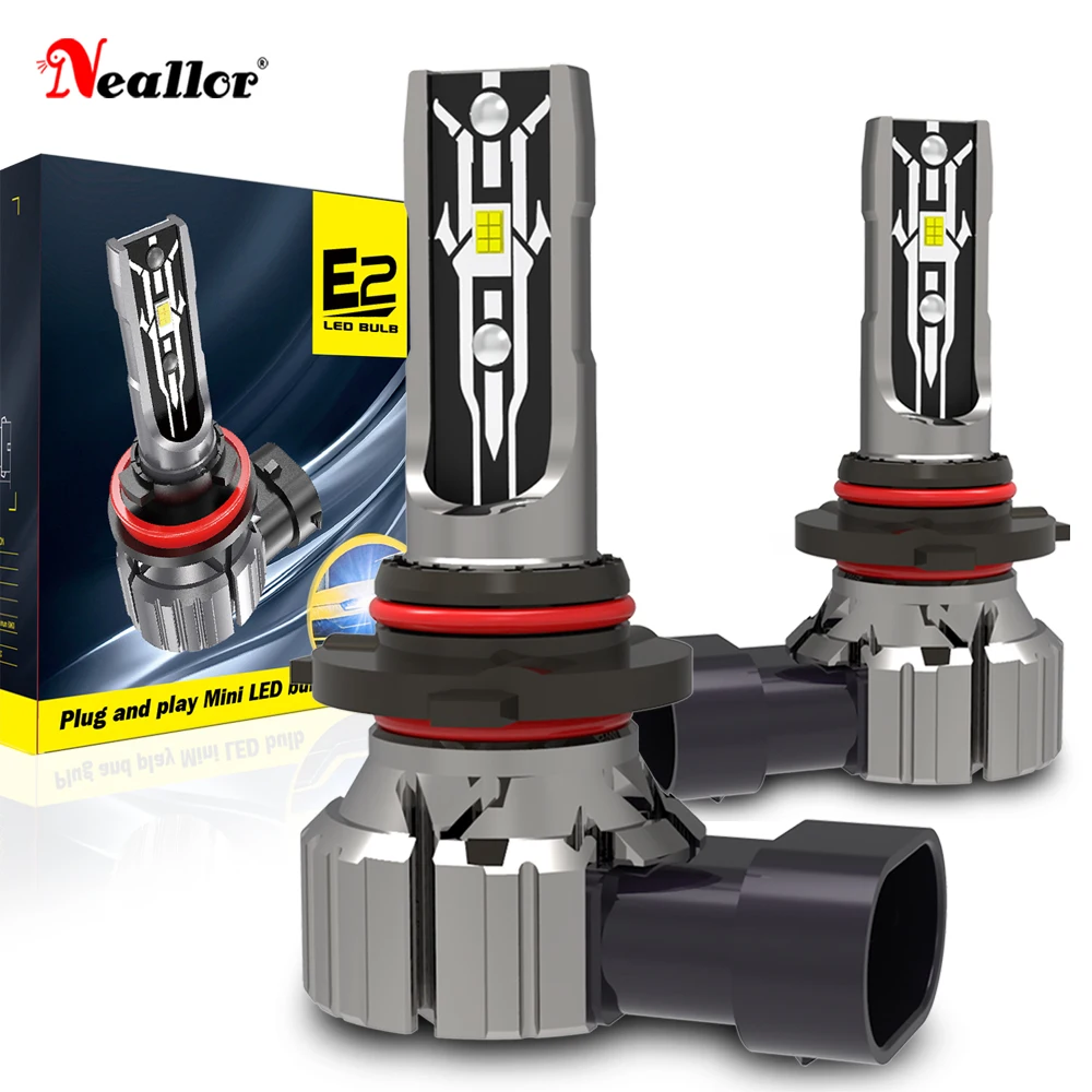 

2 шт., Автомобильные светодиодные лампы H11, H10, H8, 9005 лм, 9006 К, 6500 К