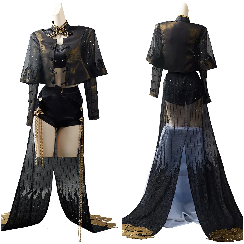 

Arknights Ambience Synesthesia Ch‘en Cosplay Costume Dress Outfits Halloween Carnival Suit