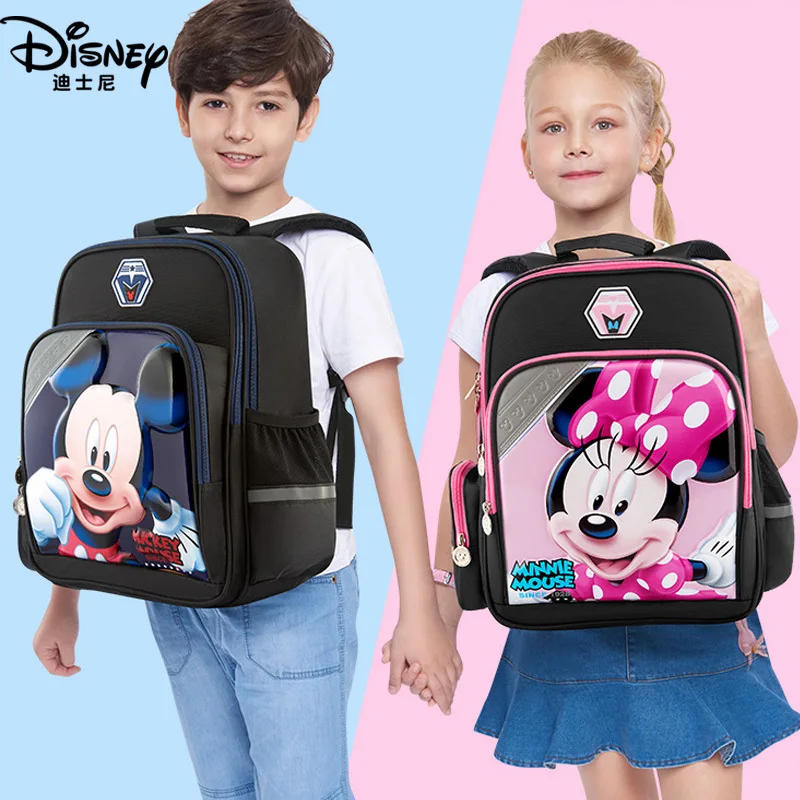 

Детский Школьный рюкзак «Микки Маус», водонепроницаемая вместительная светоотражающая полоска, для мальчиков и девочек, дорожный ранец, по...