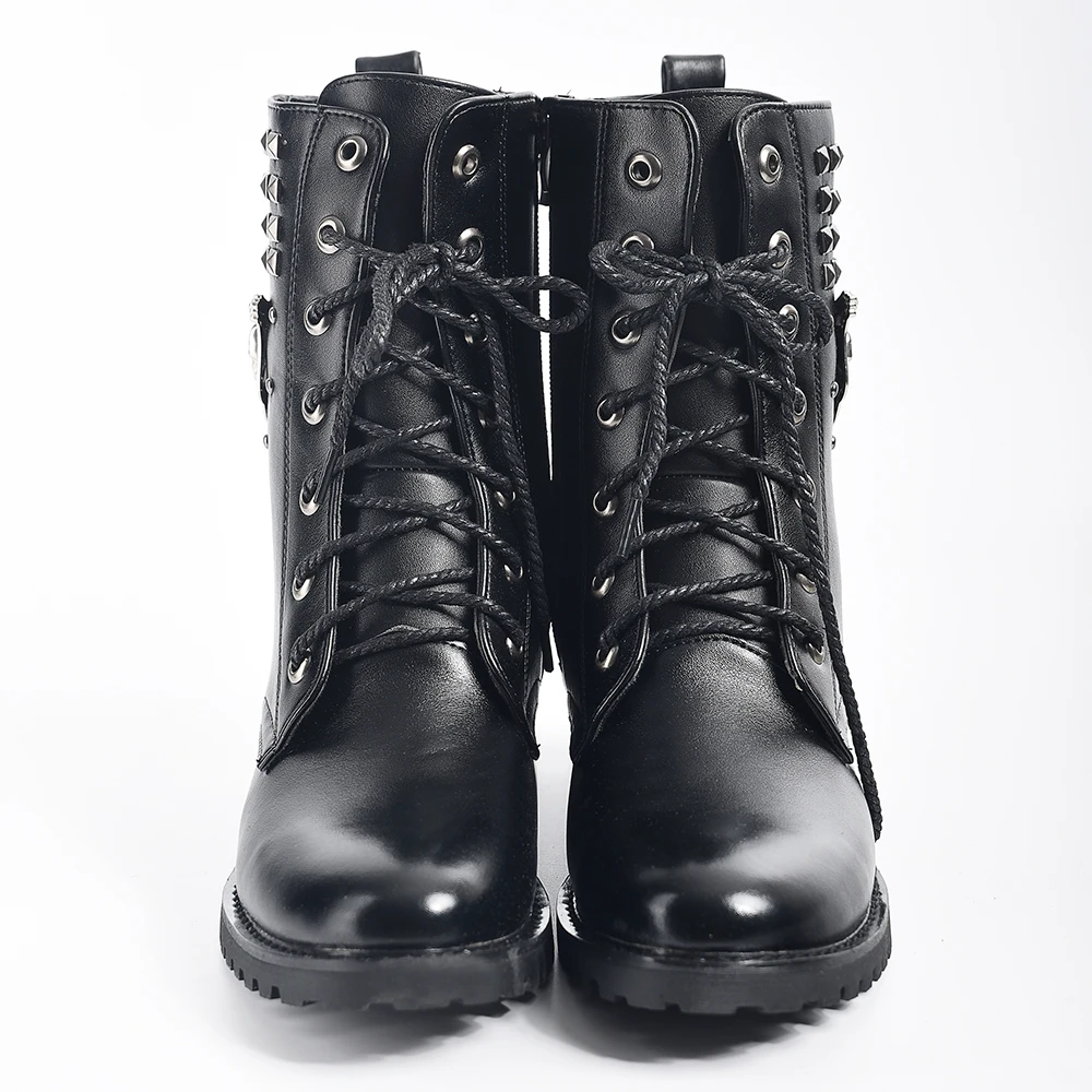 

Autumn And Winter Boots Men's Casual Punk Martin Boots Rivet Hoe Head Boots Warm Men's Boots