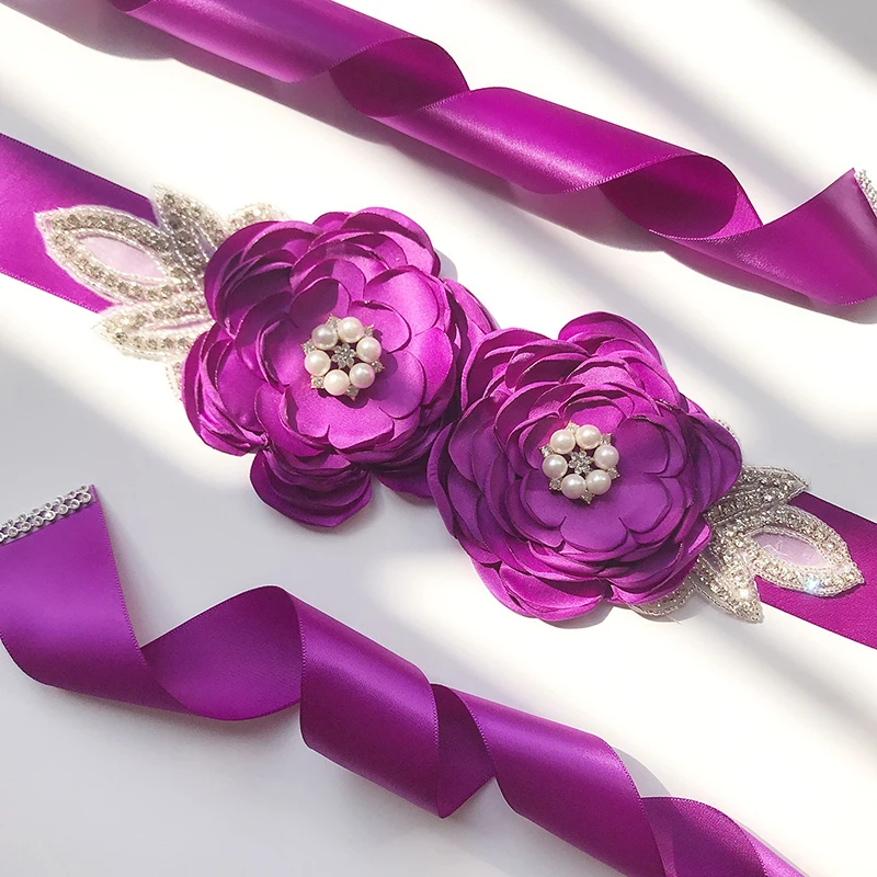 Пояс для невесты с жемчужинами и цветами пояс свадебного платья аксессуары