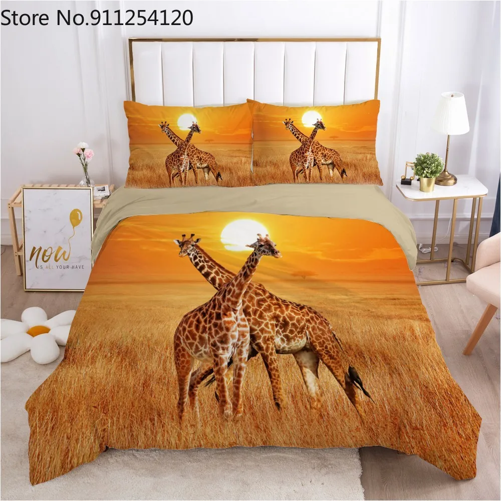 Комплект постельного белья из 2/3 предметов пододеяльник с 3D принтом лужайки и