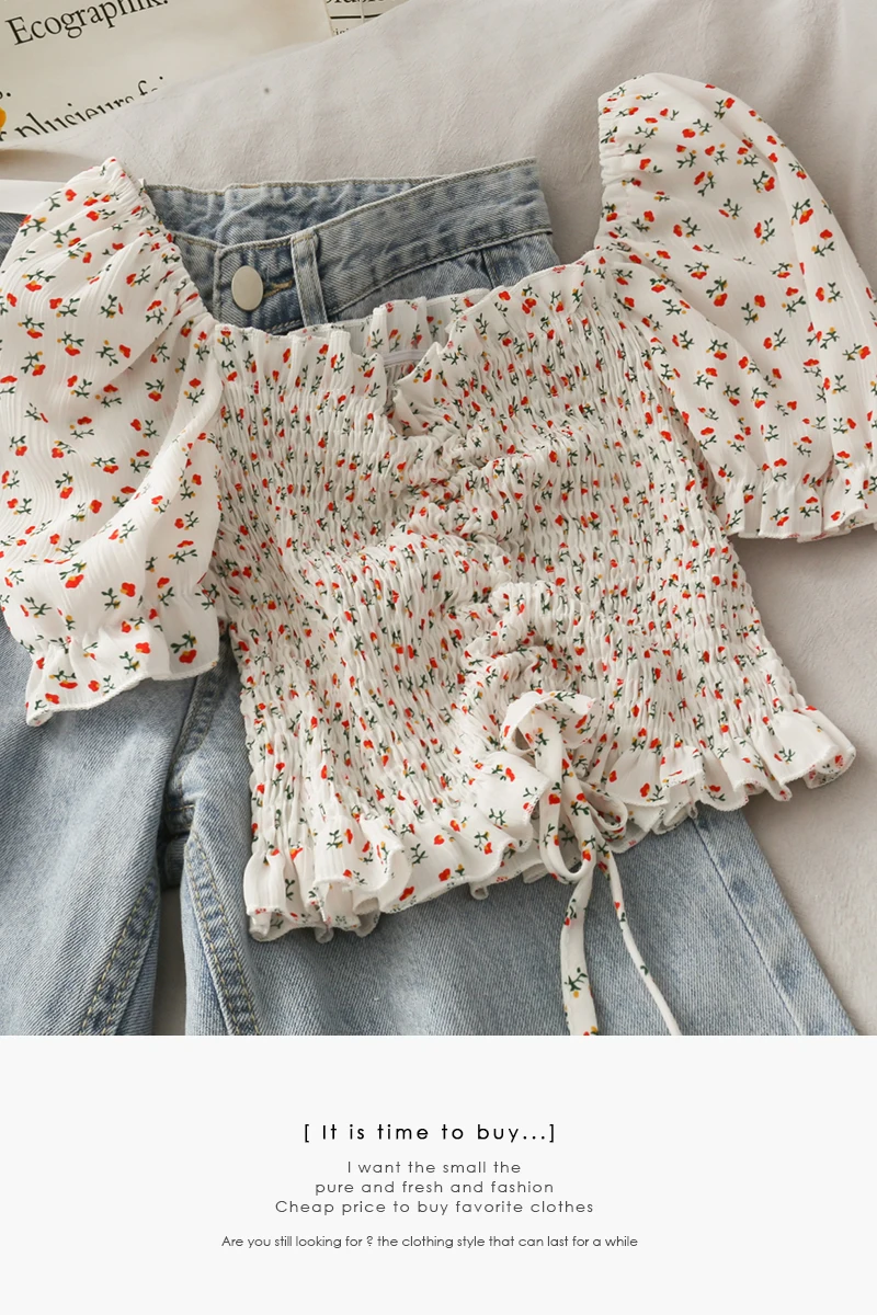 

Solid Color Lace Hollow Out Good Quality Female Cheap Top Short Sleeve Summer New Design V-neck Korean Woman Chiffon Shirt