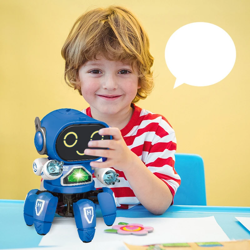 Танцевальная музыка Векторный робот электронные питомцы осьминог паук