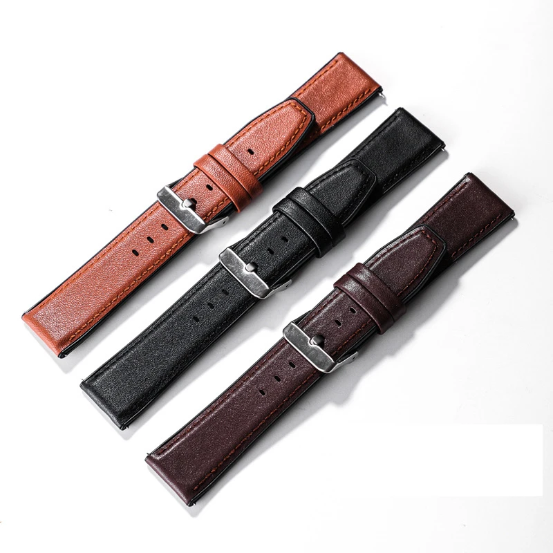 

Genuine Leather Watchbands For Huawei Watch GT 2 GT2 20mm 22mm Watch Accessories Stainless Steel Buckle Replacement Strap