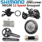 Набор компонентов SHIMANO DEORE M6100, 12 скоростей, рычаг переключения передач, цепь, шатун, BB Sunshine 11-50T52T, кассета звездочек