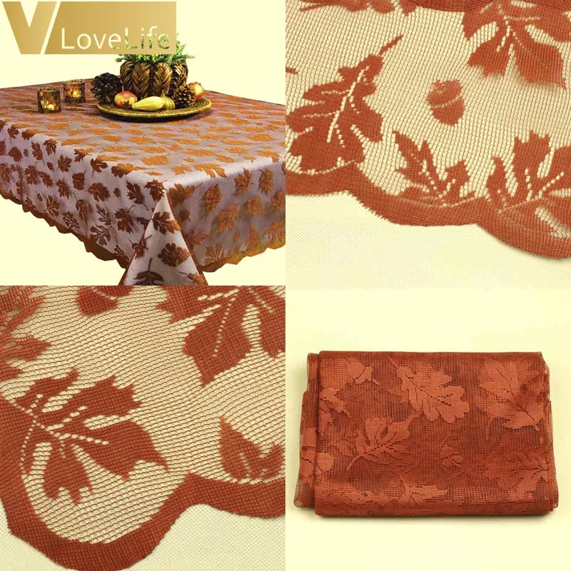 Чехлы для стола на День Благодарения кружевная настольная дорожка роскошный