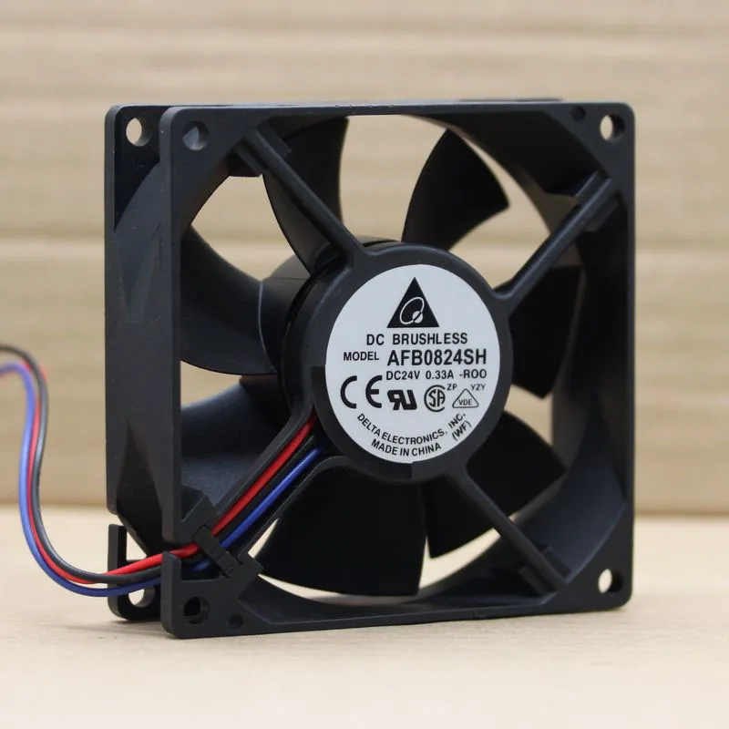 

Delta AFB0824SH 8025 24V 0.33A 8cm high air volume speed measuring double ball frequency converter fan 808025mm cooling fan