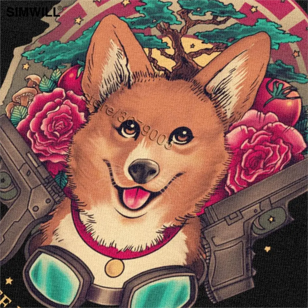 Мужская Ковбойская футболка Bebop Corgi уникальная Kawaii Пемброк вельш для домашних