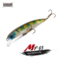 kingdom mf 65 floating minnow fishing lure 65mm 3 2g wobblers artificial saltwater hard bait crankbait pesca lure fishing tackle