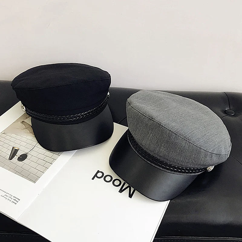 Шапка сейлора из искусственной кожи унисекс 56 58 см цвет в ассортименте|Мужские