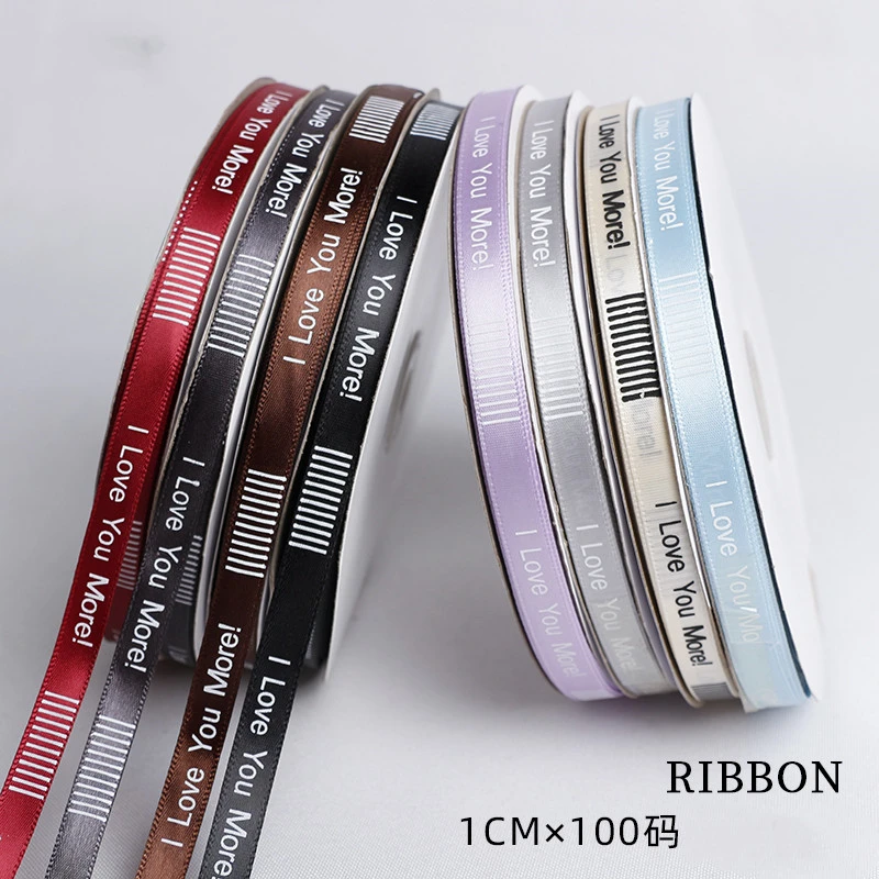 Белая лента с буквами на английском языке 1 см 100 ярдов цветочные принадлежности