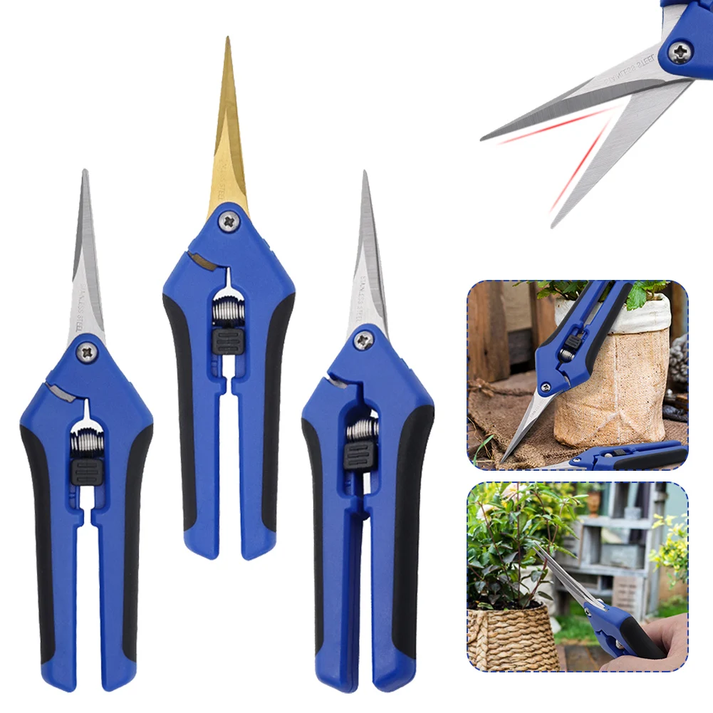 

Straight/Elbow Blade Pruning Cut Shrub Tool Plant Horticulture Leaf Trimmer Shear Scissor Pruner Garden Fruit Flower Orchard New
