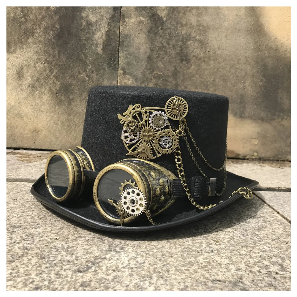 Модная мужская и женская верхняя шляпа ручной работы в стиле стимпанк с