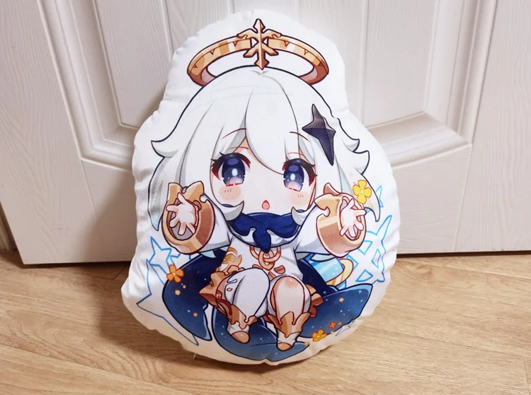 

Game Anime Genshin Impact Paimon Cartoon Plush Stuffed Dolls Throw Pillow Sofa Back Cushion Toy Cosplay Xmas Gift 40cm