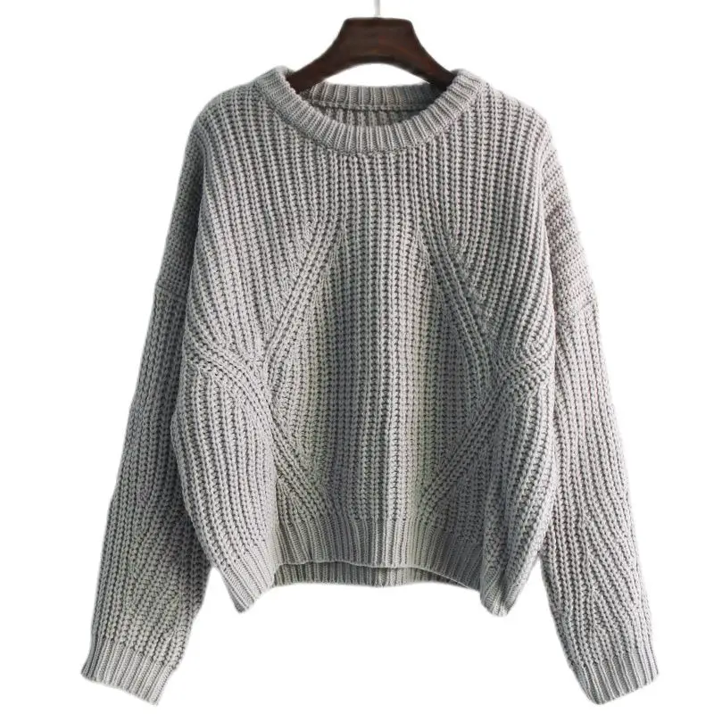 Свитер для девочек женские свитера с перекрутом зимние вязаные Джемперы Осенние