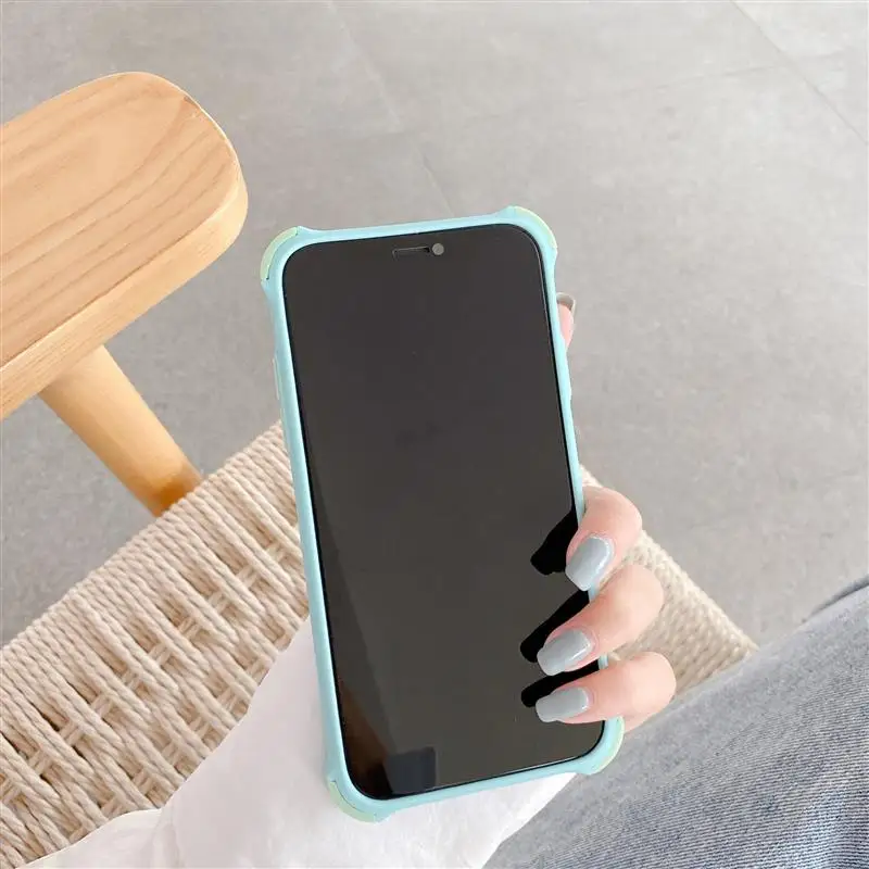 

Phone Case For Samsung Galaxy S10 S20 Lite FE M51 Plus Ultra 2020 Luxury Four-Corner Bumpet Matte Transparent Silica gel Cover